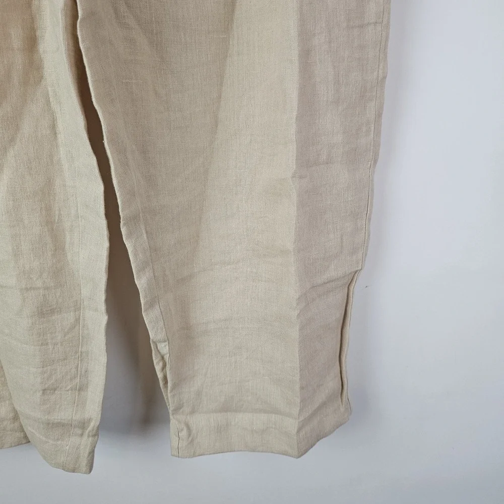 Quince Womens 100% European Flax Linen Wide Leg Pants 25